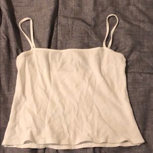 White ribbed tank top